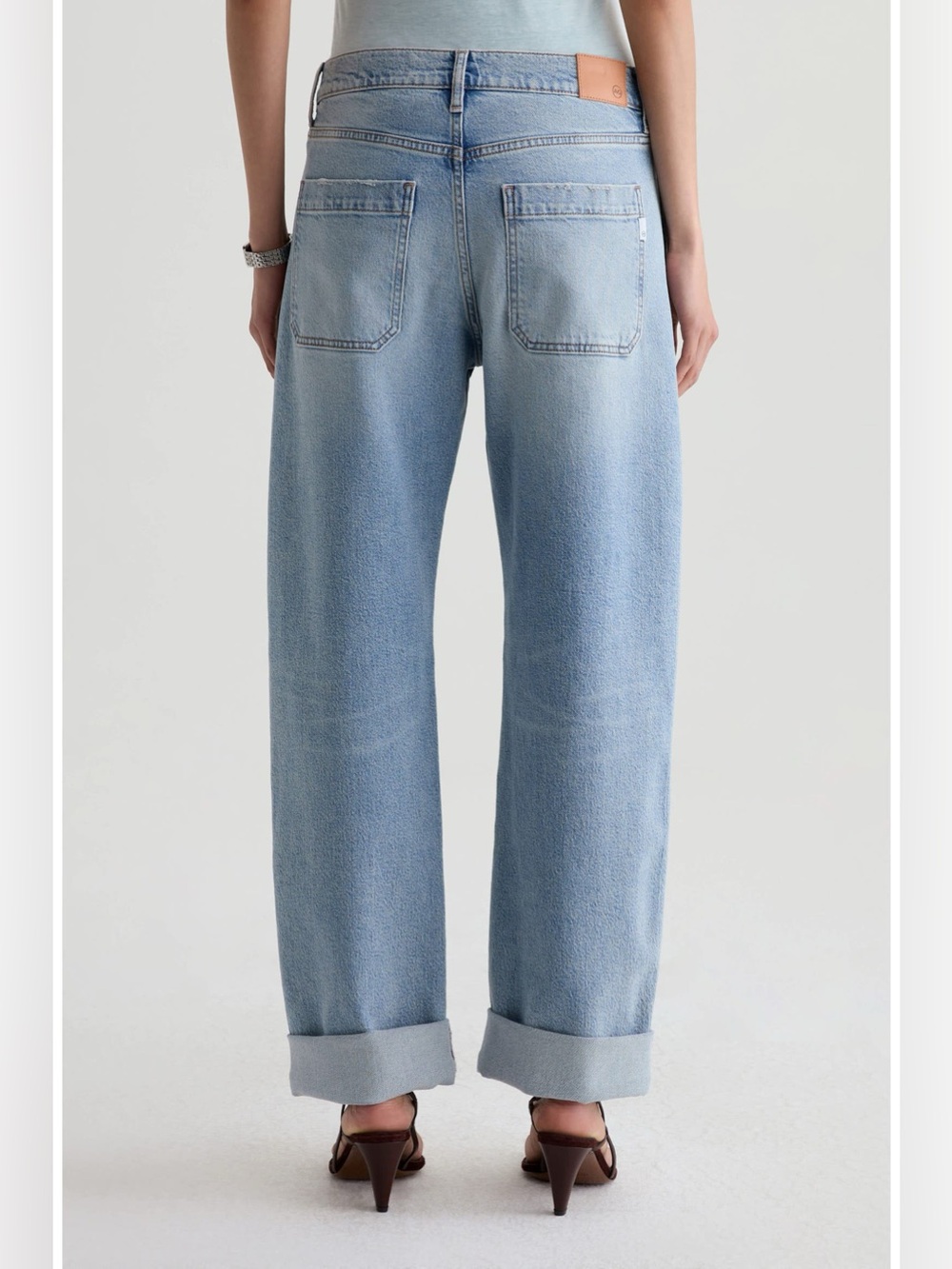 NWOT AG Mercer Cuffed High Rise Barrel Jeans - Picture 2 of 6